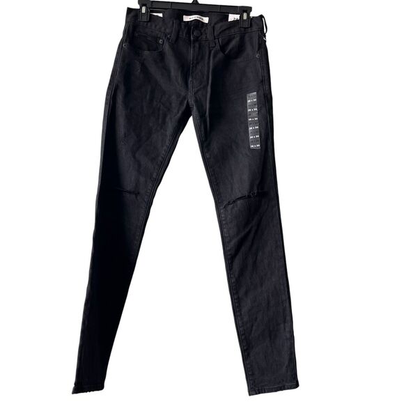 Pacsun Women’s Size 28x30 Black Stretch Skinniest Jeans Distressed Grunge Rock - Picture 1 of 14